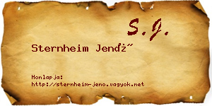 Sternheim Jenő névjegykártya